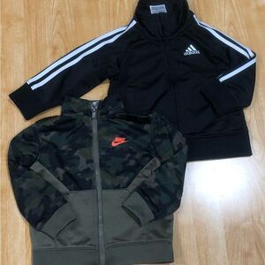 Boys Adidas and Nike Track Jackets Size 12 months Kids Jackets 2 pieces
